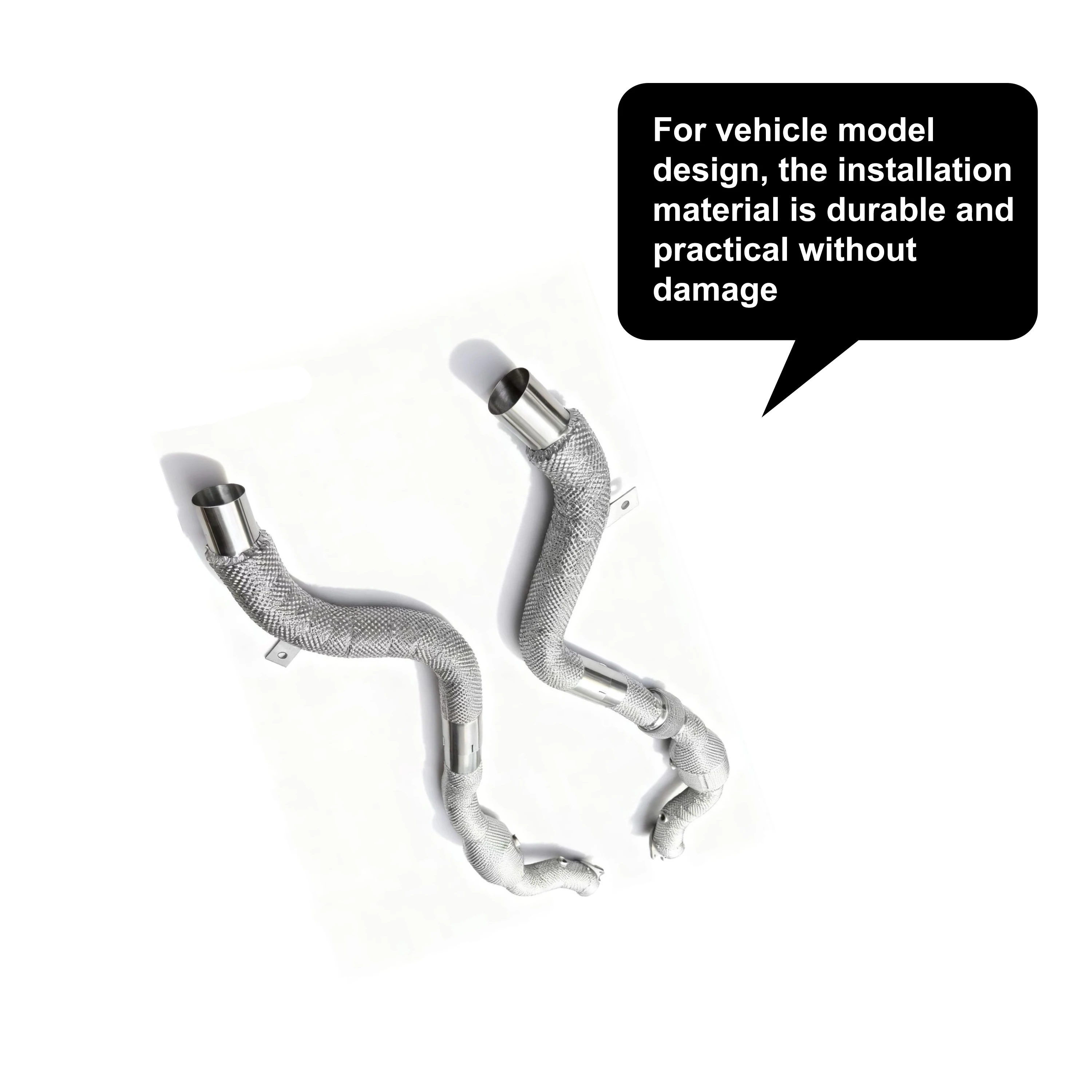 أنبوب سفلي رياضي عالي الأداء من ACE لسيارة دودج تشالينجر 3.6 V6 2015-2023 أنبوب عادم عالي الجودة من الفولاذ المقاوم للصدأ مع ملفوف بالحرارة