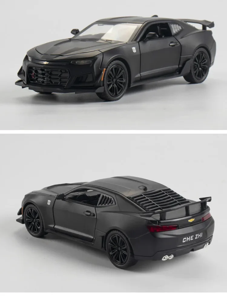 1:24 Chevrolet Camaro Legierung Diecast Modell Spielzeug Auto Sound Und Licht Zurückziehen Metall Auto Simulation Sammlung Geschenke Spielzeug Junge