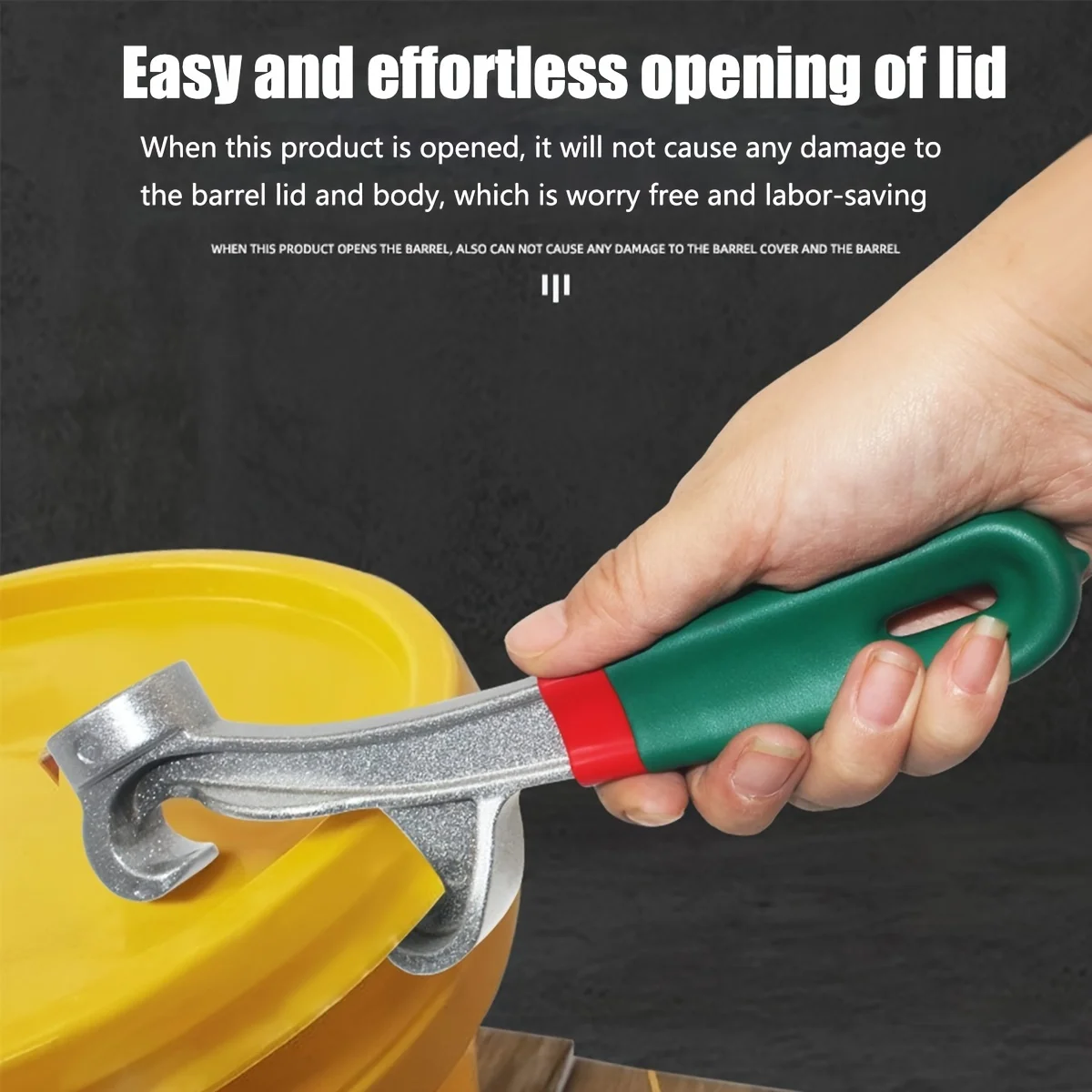 Industrial Grade Metal Paint Bucket Opener Wrench, Multi-Functional Labor-Saving Tool for Waterproof Plastic & Metal Buckets