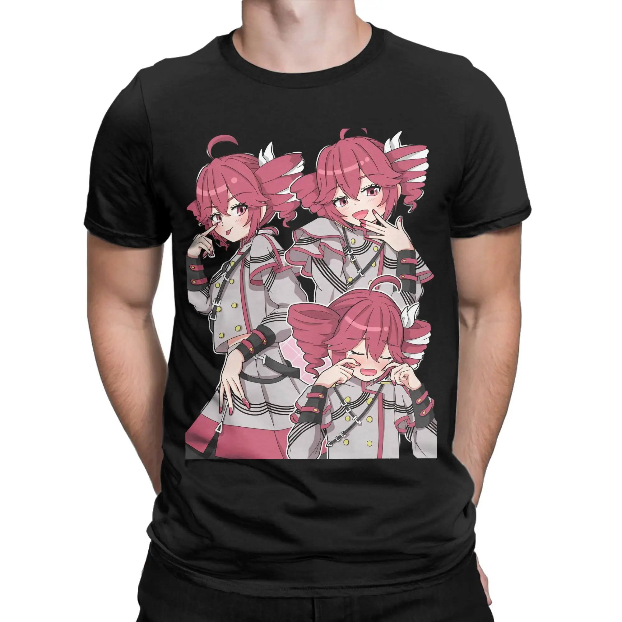 Funny Teto Kasane Mesmerizer Vocaloid Song Men's T Shirts  Tee Shirt Short Sleeve Crewneck T-Shirts Cotton Gift Idea Clothing