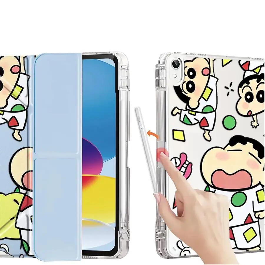 Crayon Shin-Chan Cartoon Tablet Case For iPad Mini 6 7 Pro 11th 10th 9th 8th 7th 12.9inch Pro 2025 Air 4 5 M3 M2 1 2 M4 11inch