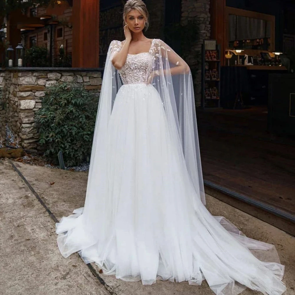 Robe De mariée ligne a sans bretelles, Sexy, élégante, perlée, sans manches, dos nu, balayage avec traîne, 2023