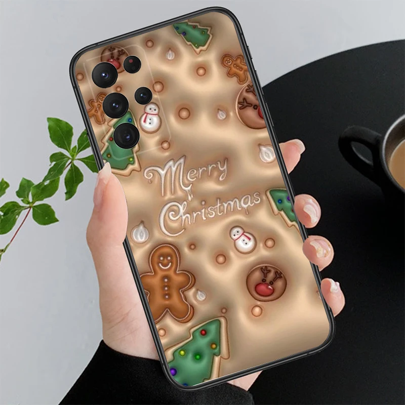 الكرتون لطيف عيد الميلاد قضية الهاتف لسامسونج A55 A16 A56 A36 A35 A15 A53 A54 A33 A34 A25 A05S A52 A52S A14 A24 A26 A71