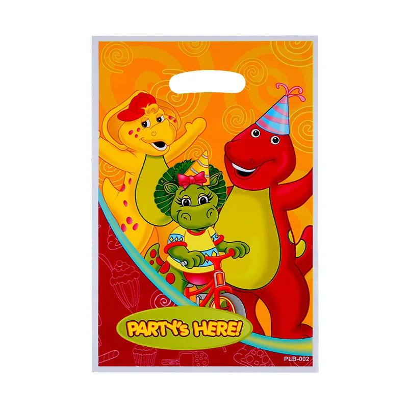 Dinosaur Birthday Party Supplies, Baby Shower Decoração Favor, Saco do Presente do Evento, Boy Party Supplies, 10 Pcs por Conjunto