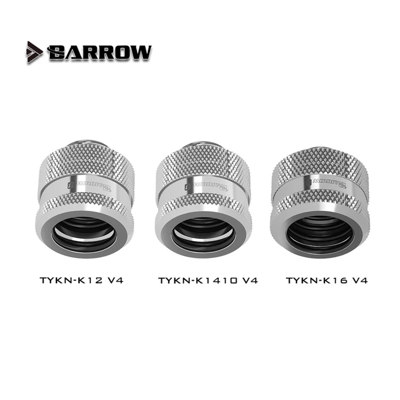 BARROW G1/4'' Thread Hand Compression OD12/14/16mm TEPG Acrylic Hard Tube Fitting Water Cooling Metal Connector TYKN-K12 V4