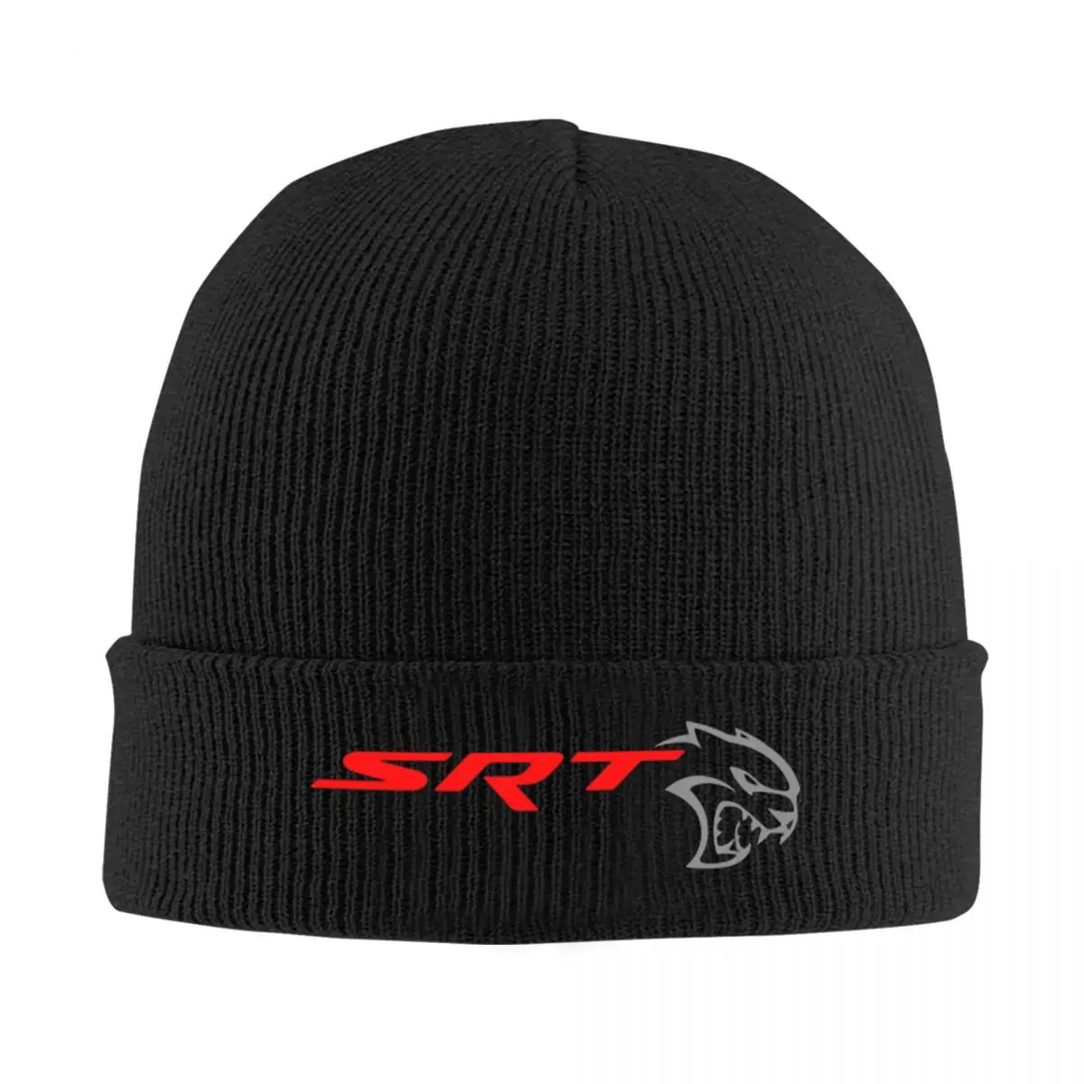 SRT Hellcat Demon Dodge Challenger Car Racing Warm Knitted Cap Bonnet Hat Autumn Winter Outdoor Beanies Hats for Unisex Adult