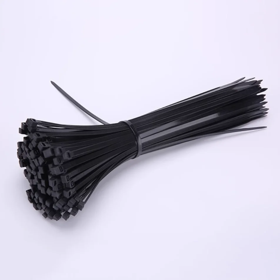 200/100Pcs Nylon Cable Ties Self-locking Cord Ties Straps Adjustable Cables Fastening Loop Home Office Wire Zip Ties Wholesale