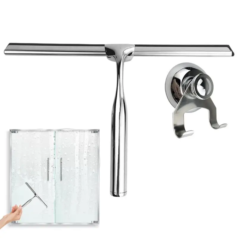 Glass Wiper Shower Squeegee Scraper With Handle Mirror Cleaner All Purpose Bathroom Cleaning Accessories And Tools for door