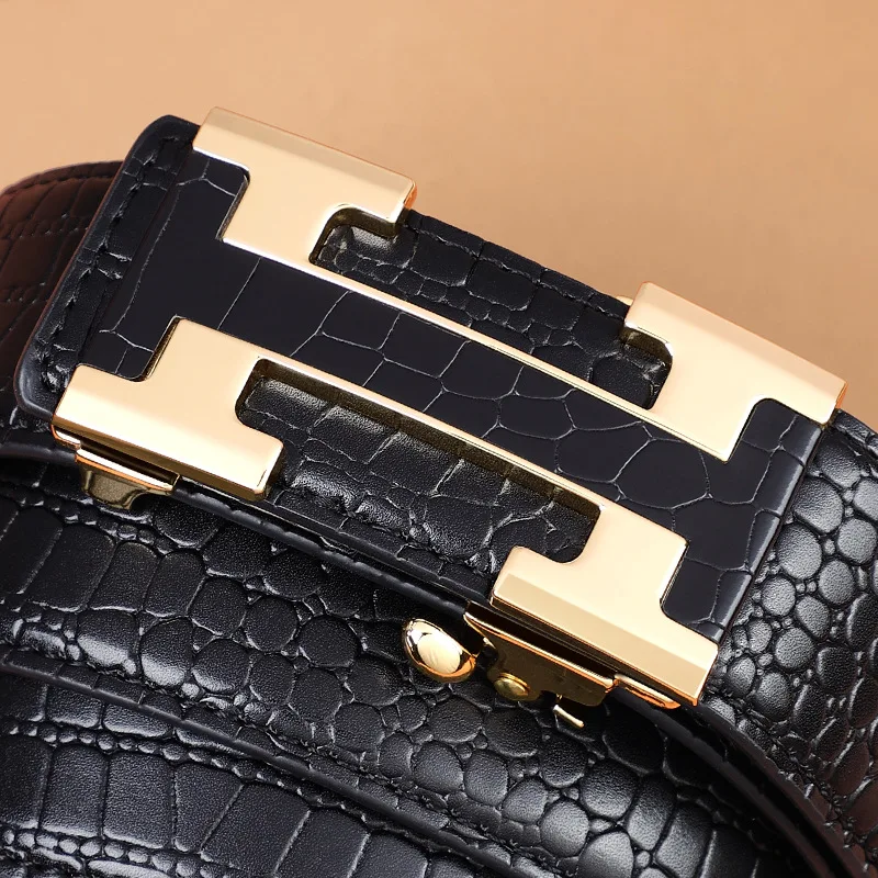 2025 New Wide 34mm Male belt Famous Style Metal Buckle Brand Men Belt Genuine Leather business Luxury Belts for Men Strap jeans