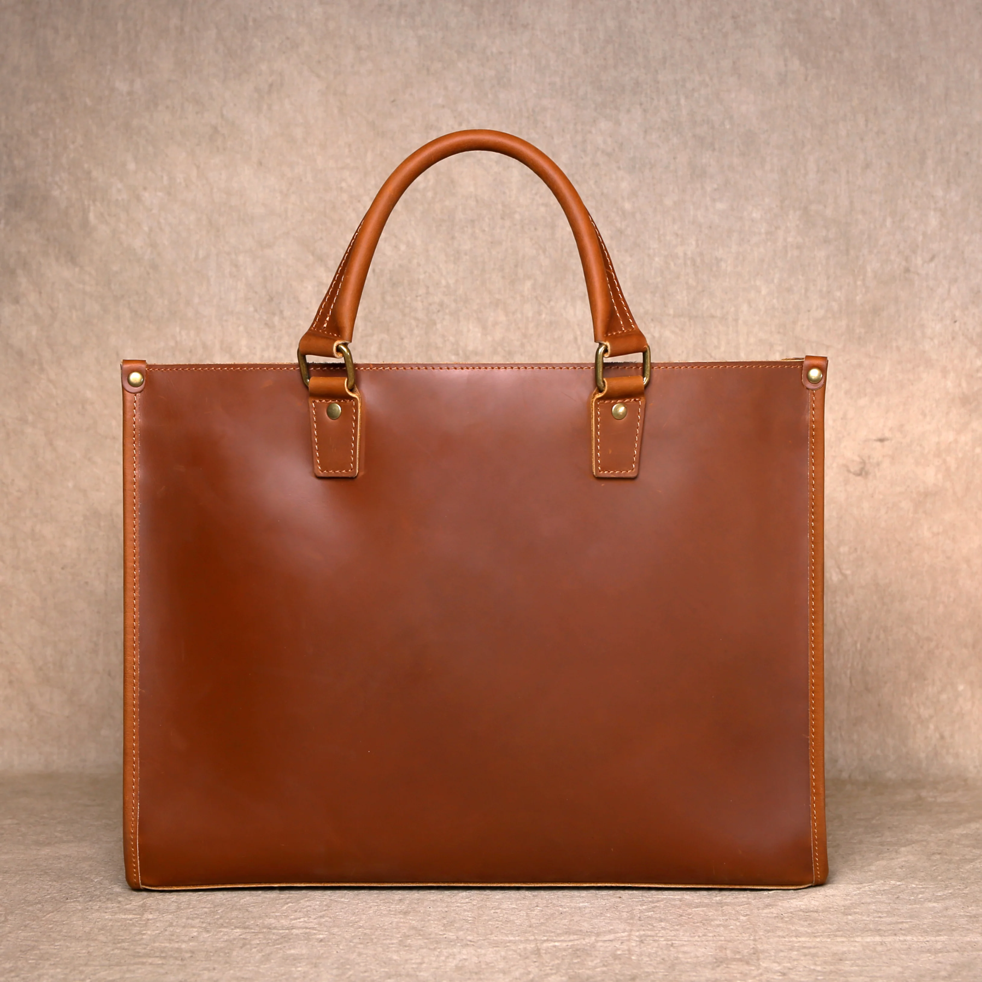 Original Ultra-Simple High Quality Men's Leather Document Baotou Layer Cowhide Computer Bag Business Trip Office Handbag