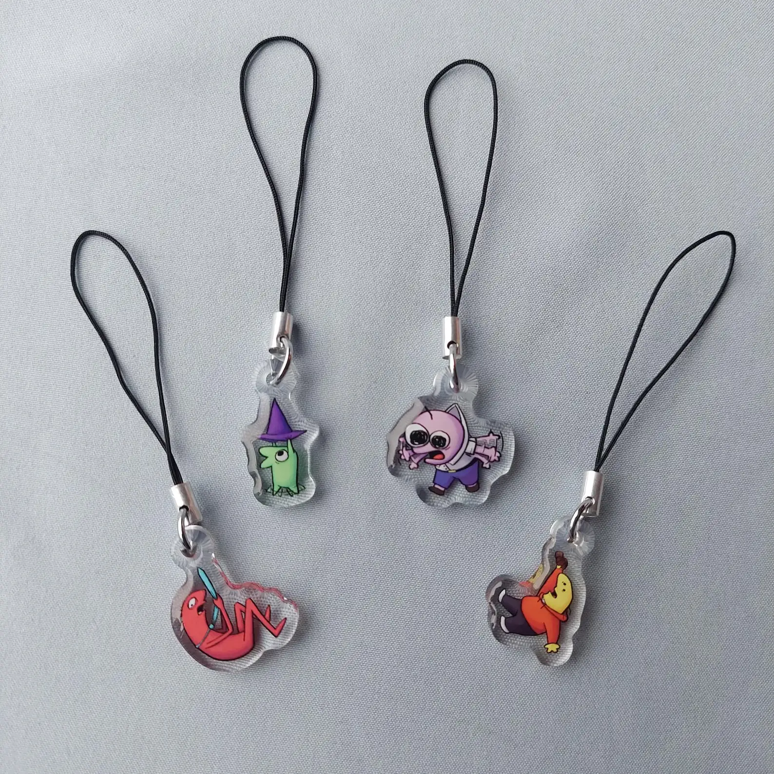 Encanto de Teléfono Acrílico Cara Divertida - Accesorio Bolso y Llaves - zdjęcie 1