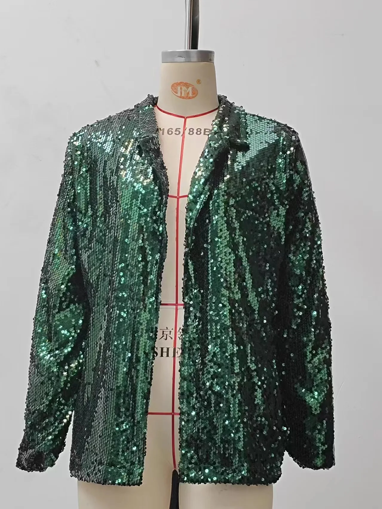 Sequin Coat Spring Sequin Coat Women’s Sequin Jacket Evening Party Blazer Sparkly Open Front Cardigan Coat with Pockets Long