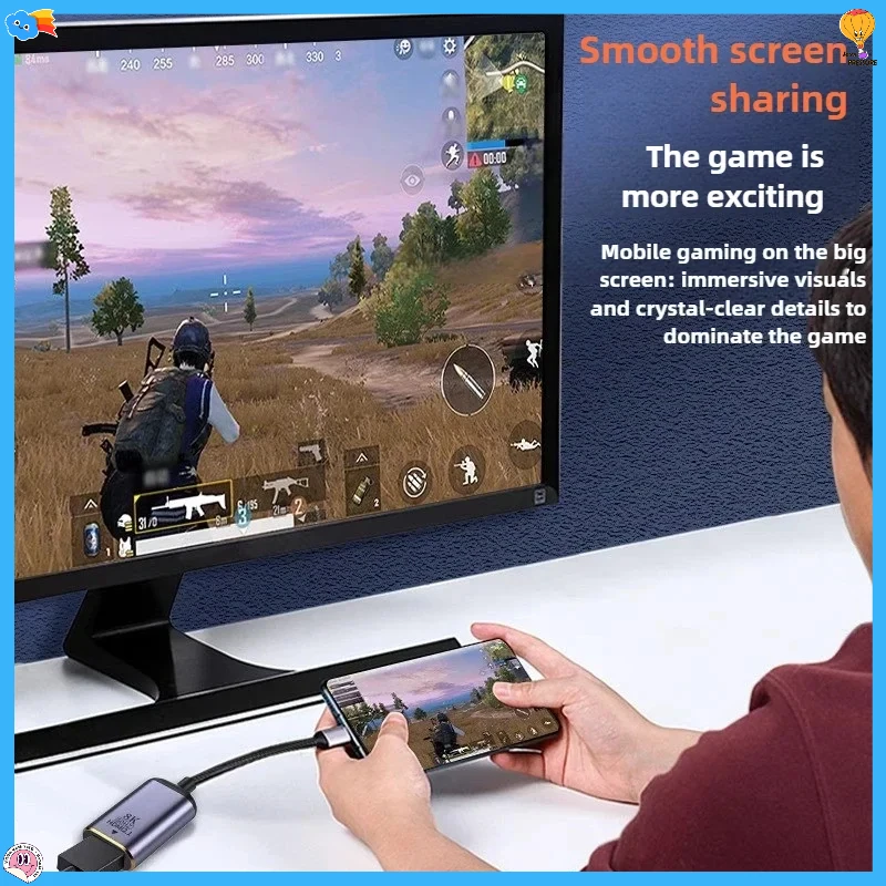 

1PCS Video Adapter Converter Lightning 4 Type-C to HDMI 2.1 MiniDP/DP for MacBook pro MacBook Air HD Display Adapter