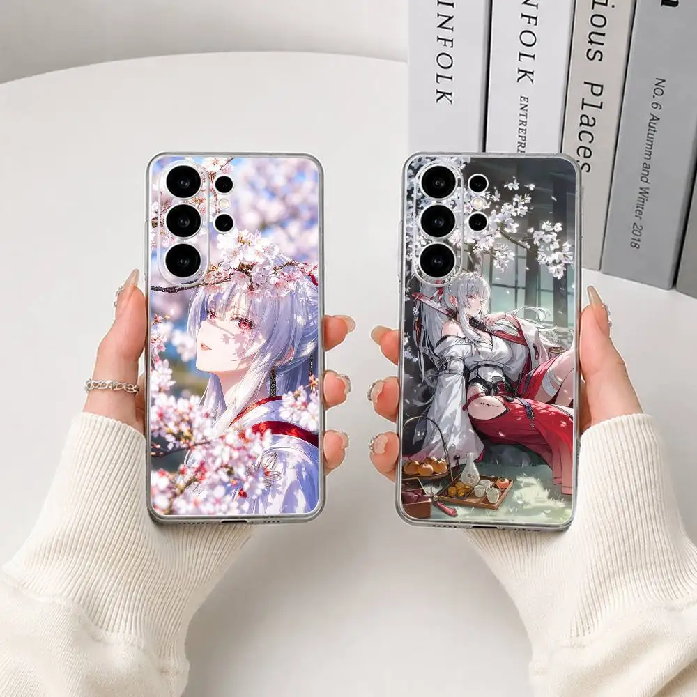 Wuthering Waves WuWa hiyuki-i Clear Phone Case for Samsung S25, S24, S21, S22, S23, S30, Ultra, S20, Plus, FE, Lite