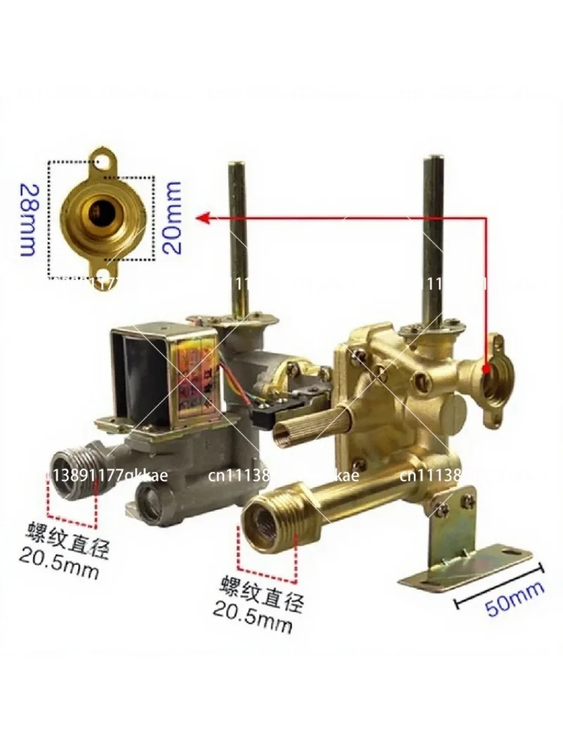 Water Heater Gas Linkage Valve Assembly Inlet Valve Replacement Parts