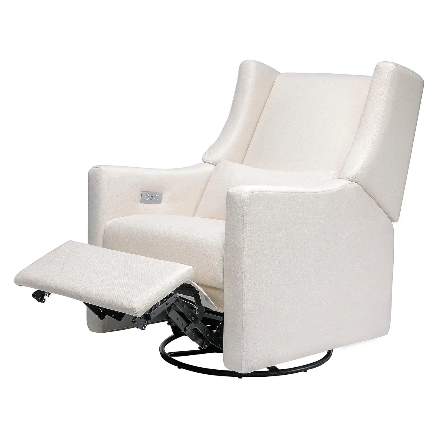 Kiwi Electronic Power Fauteuil en draaibare zweefvliegtuig met USB-poort in prestatiecrème Eco-weefsel, waterafstotend en vlekbestendig