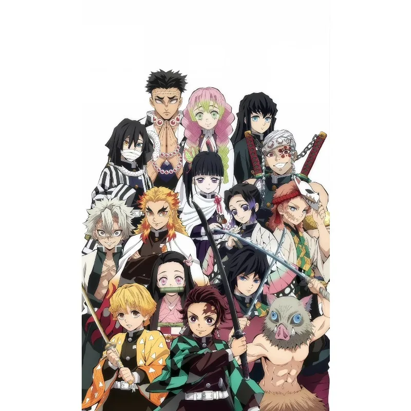

Demon Slayer Infinite City Poster Decoration Painting Poster Cartoon Character Picture Bright and Clear Home Decor