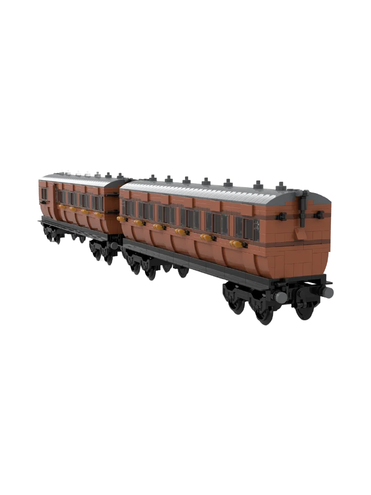 مجموعة مكعبات البناء Train Pre-Grouping Bogie Coaches - طوب Annie and Clarabel MOC-239252 نموذج هدية عيد الميلاد