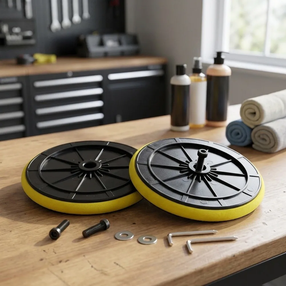 2 Pack 5inch and 6inch Buffer Backing Pads with 9mm Mounting Hole for Cordless Polishers and Rotary Buffer Machines