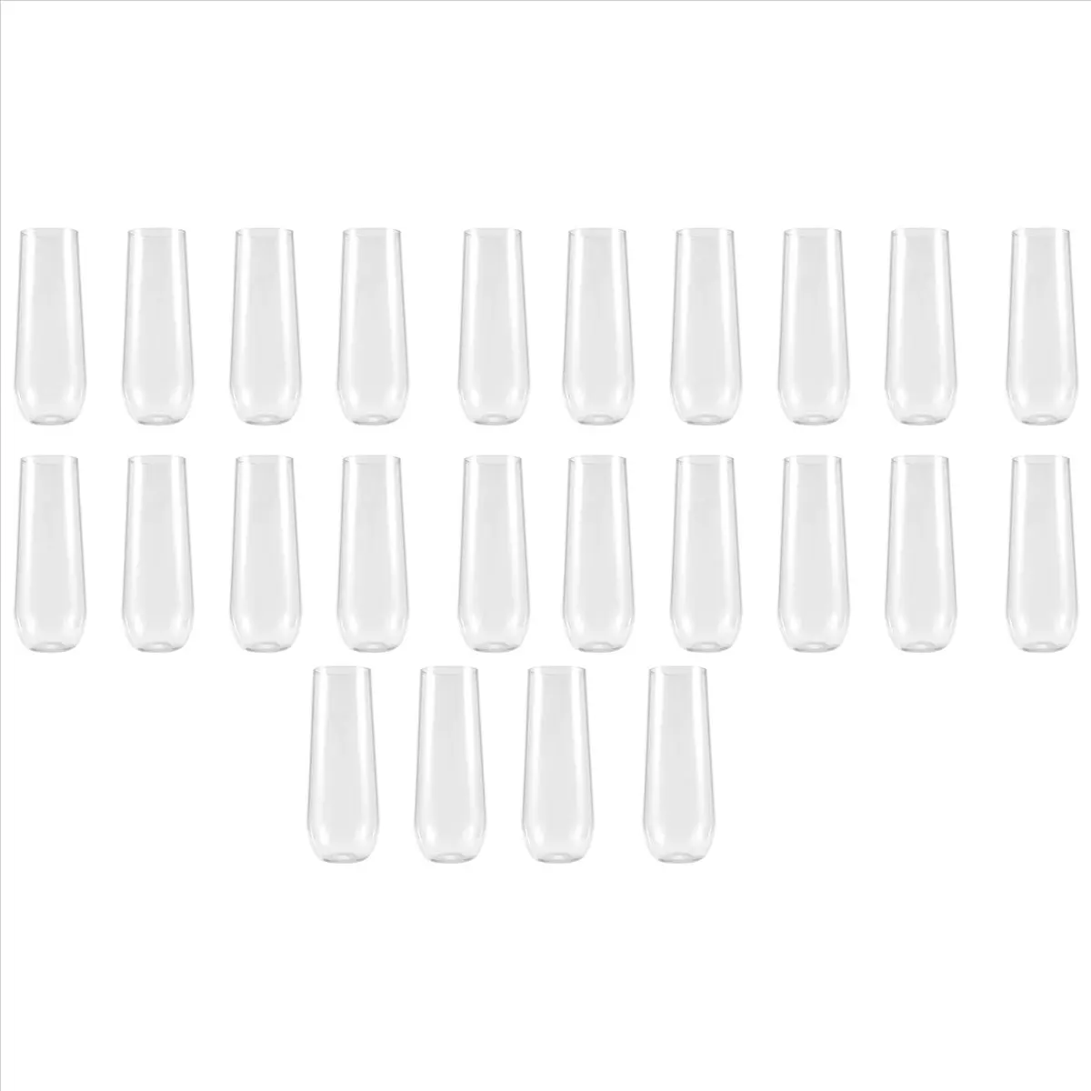 REST 24 Stemless Plastic Champagne Flutes - 9 Oz Plastic Champagne Glasses Clear Unbreakable Toasting Glasses Disposable for Wed