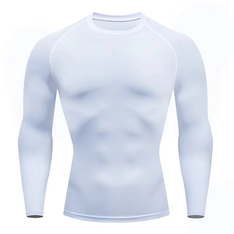 Men Bodybuilding Sports T-Shirt Quick Dry Running Shirt Long Sleeve Compression Top Gym Fitness T Shirt Trainning Shirts