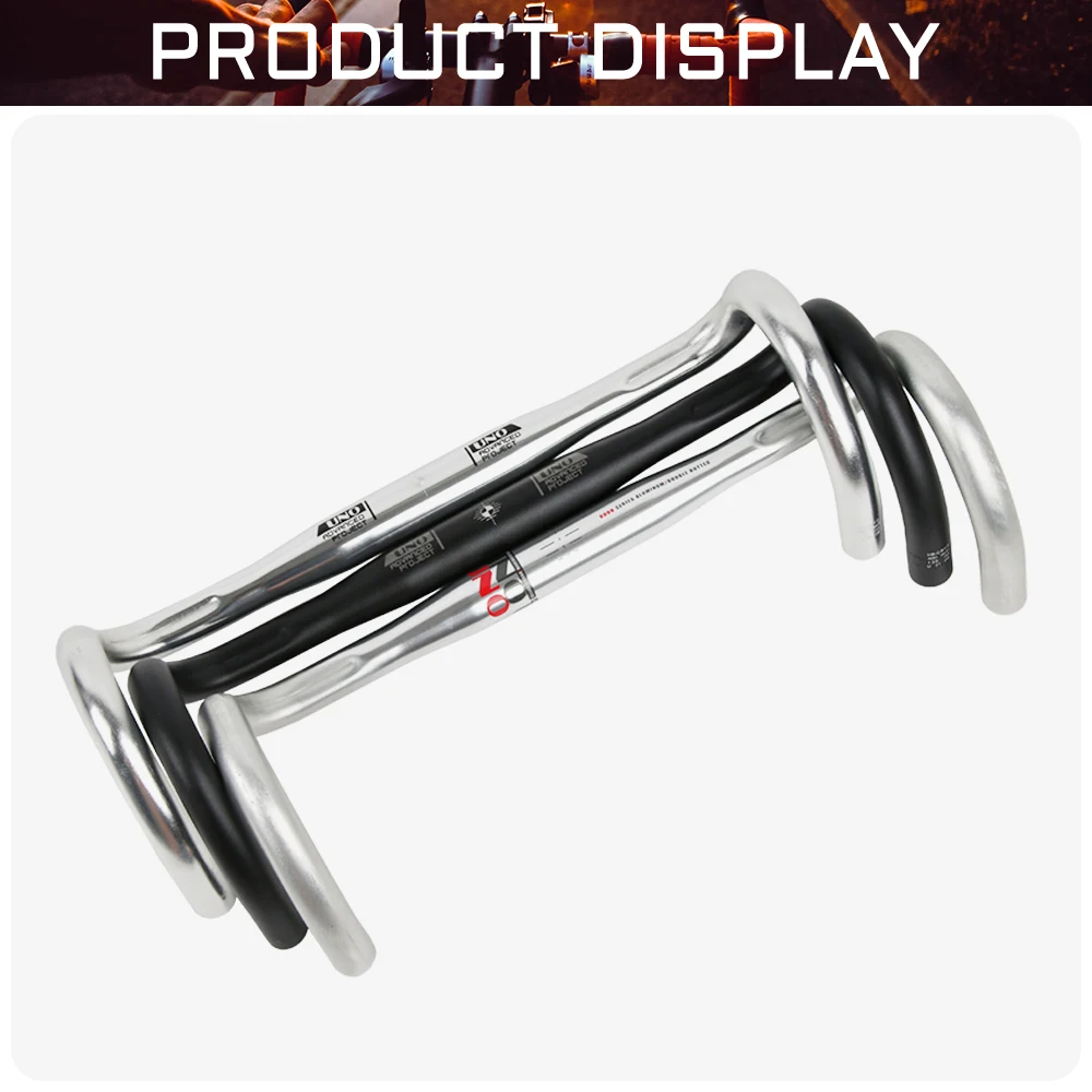 UNO UltraLight Racing Rennrad Lenker Bent Bar 25,4/31,8 MM 360/380/400/420/440/460 MM 6061 Aluminium Legierung Vorbau Lenker – Detail 3