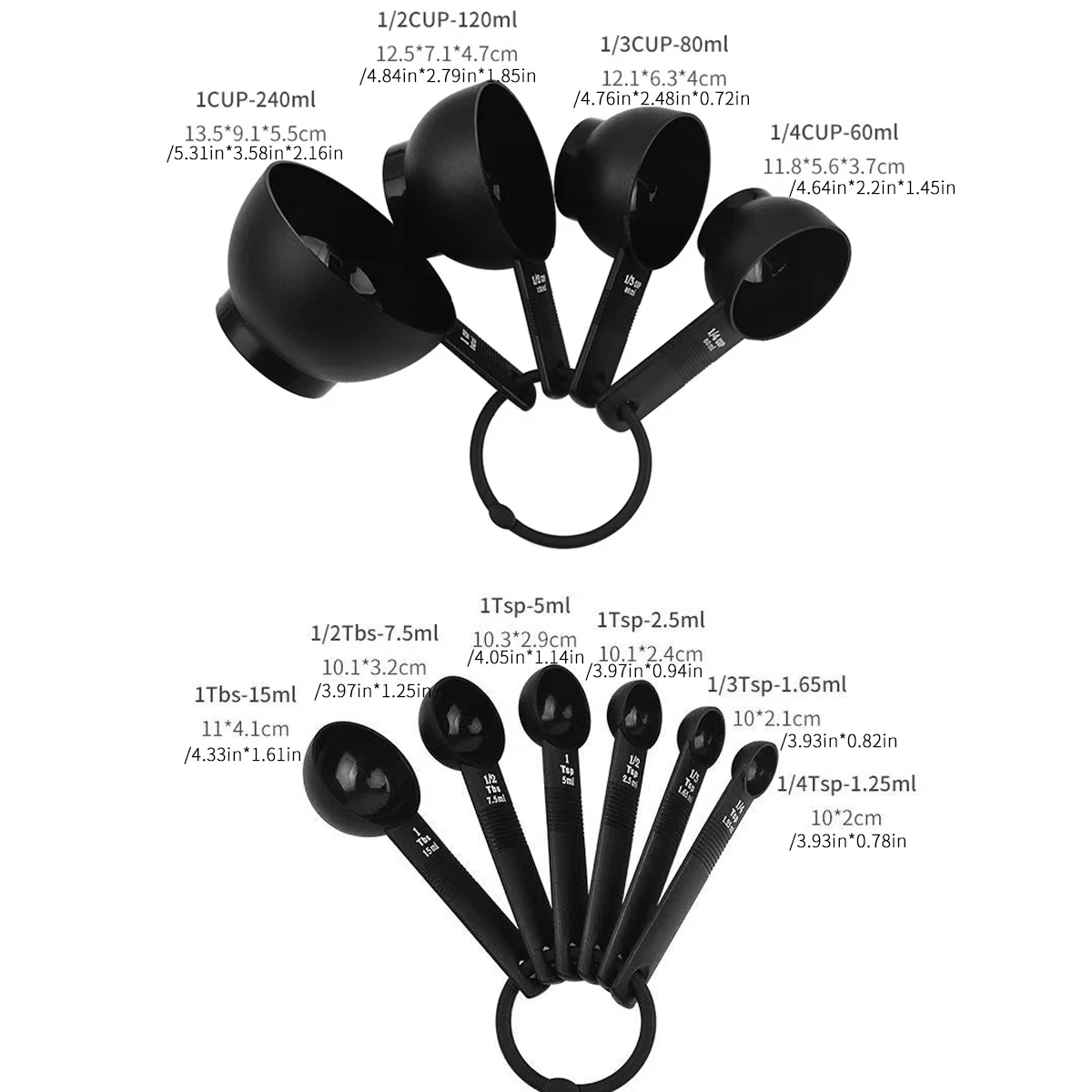 4PCS/6PCS/10PCS/Measuring Cup Measuring Spoon Plastic Baking Set Measuring Cup Measuring Spoon Baking Tool Set