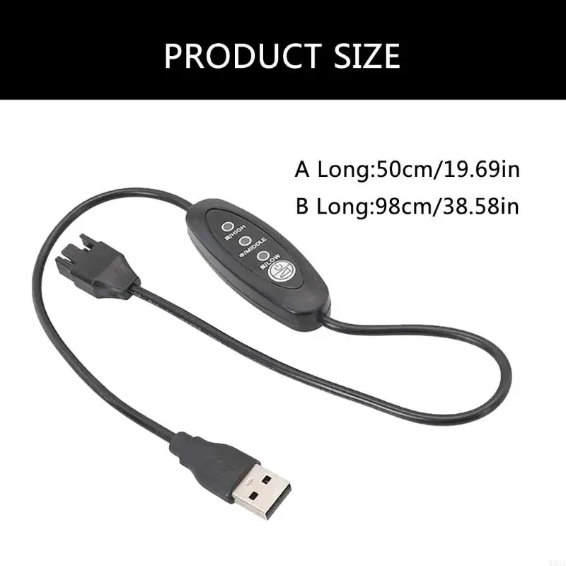 Q84A مروحة الكمبيوتر USB 5V إلى 12V فولتية كابل المحول لعملية مروحة هادئة