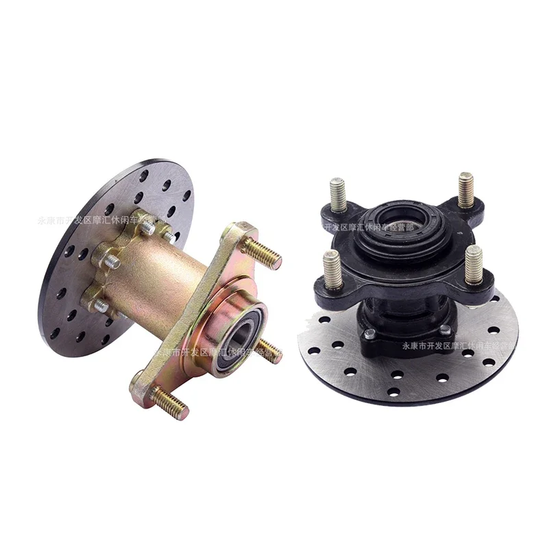 Front 15MM 4*M8 Stud Brake Wheel Hub & pad For 50cc 110cc ATV 6 7 8 Inch Rim Tire Go Kart Buggy Karting UTV Quad Bike Part