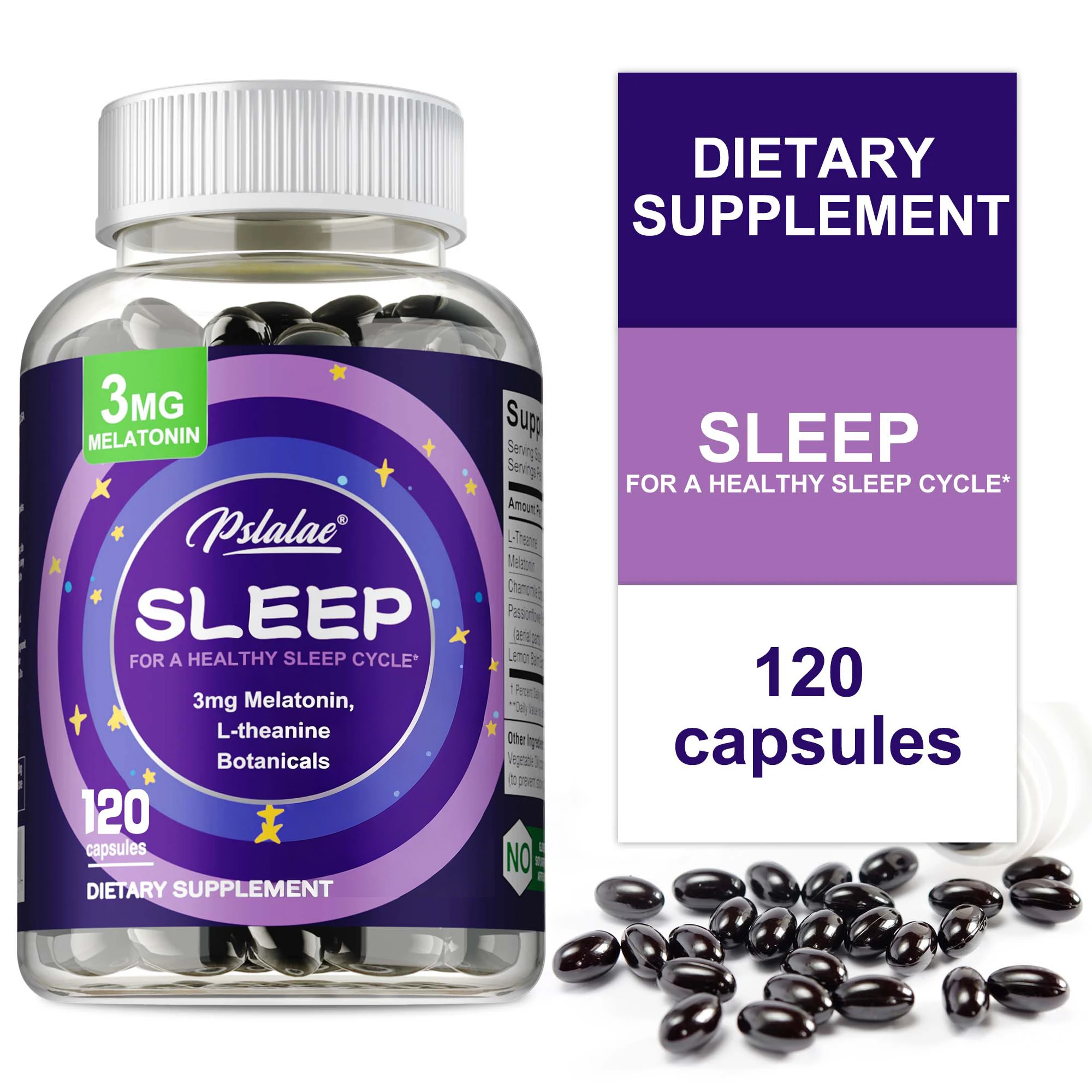 

Melatonin 3mg - Helps Regulate Sleep Cycles, Promotes Restful Sleep, Reduces Stress & Anxiety, Improves Memory and Concentration