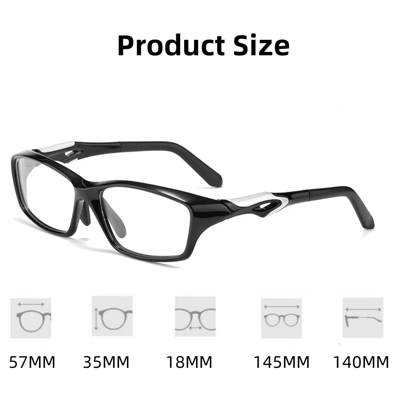 FIRADA Fashion Myopia Eyewear Retro Square TR90 Basketball Sports Eyeglasses Optical Prescription Glasses Frame For Men TR8021