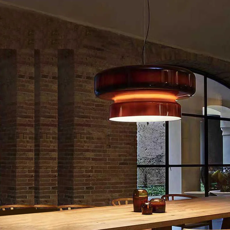 

Restaurant bar glass pendant light, simple Japanese style creative pendant light