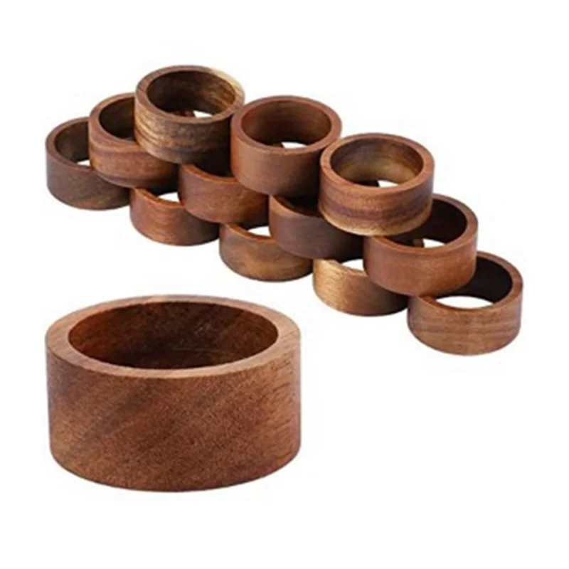 

BAAG-Wooden Napkin Ring For Weddings Party Dinner Or Every Day Use Decoration Napkin Ring For Hotel Dining Gift
