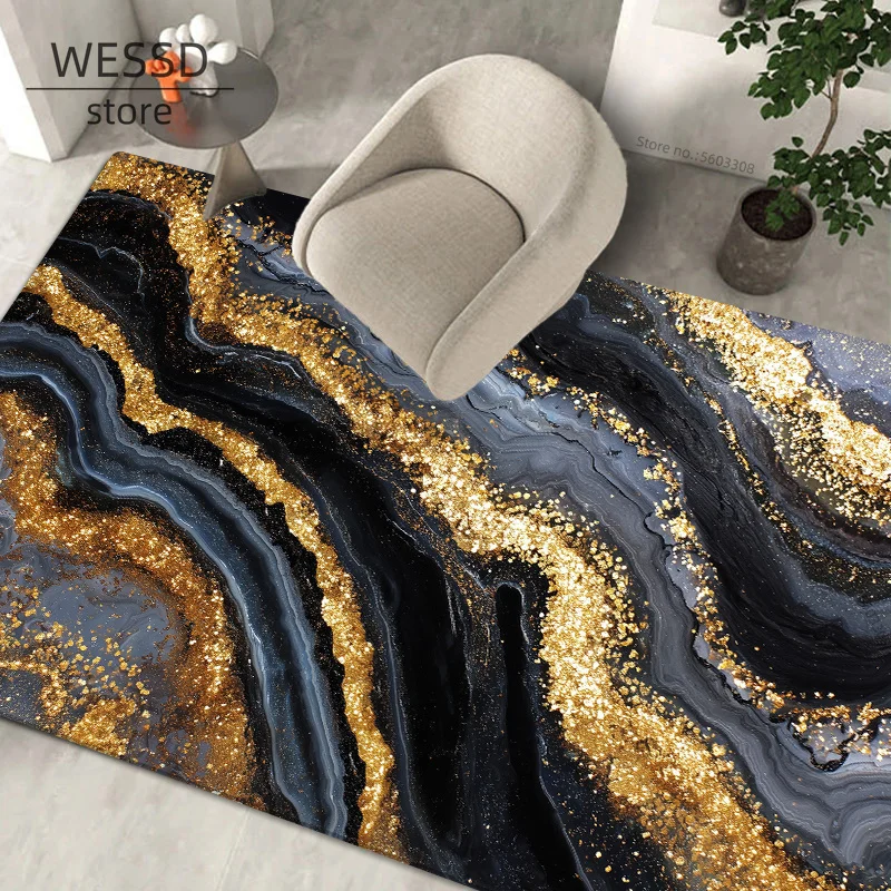 Abstract Carpet Big Living Room Watercolor Print Soft Bedroom Bedside Rug Doormat Bathroom Mat Absorbent Kichen Floor Mat