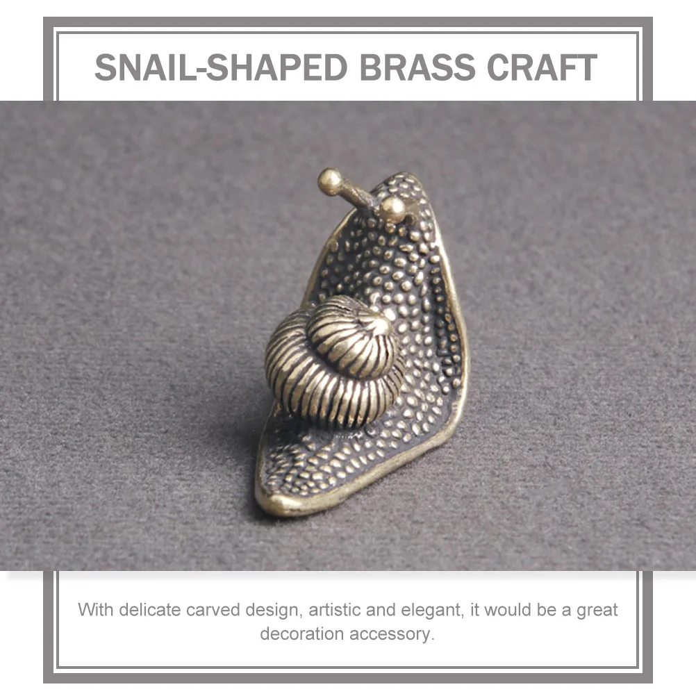 

3Pcs Snail Shaped Brass Tea Pet Unique Carved Small Snail Adornment Desktop Home Office Decor Tea Pet Snail-Shaped Brass Craft