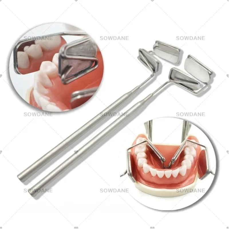 Stainless Steel Separator Retractors Lab Lip Cheek Isolator with Mirror Reflector. Best Tool