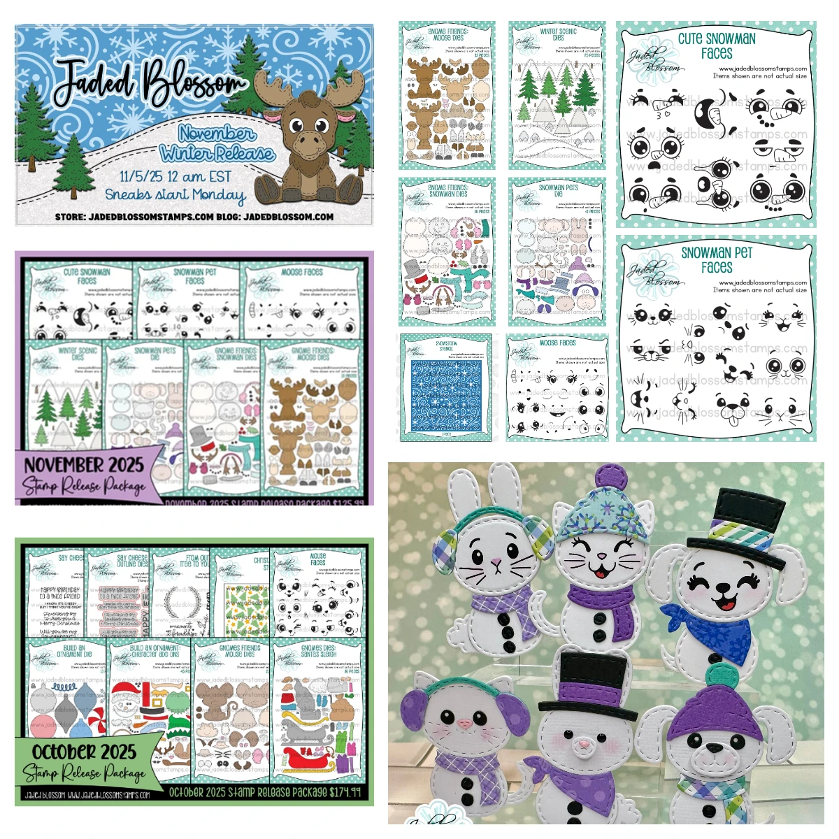 

Jaded Blossom NOVEMBER 2025 GOTTA HAVE IT NOW STAMP RELEASE PACKAGE Metal Cutting Dies and Stamps for DIY Scrapbook Diary Album