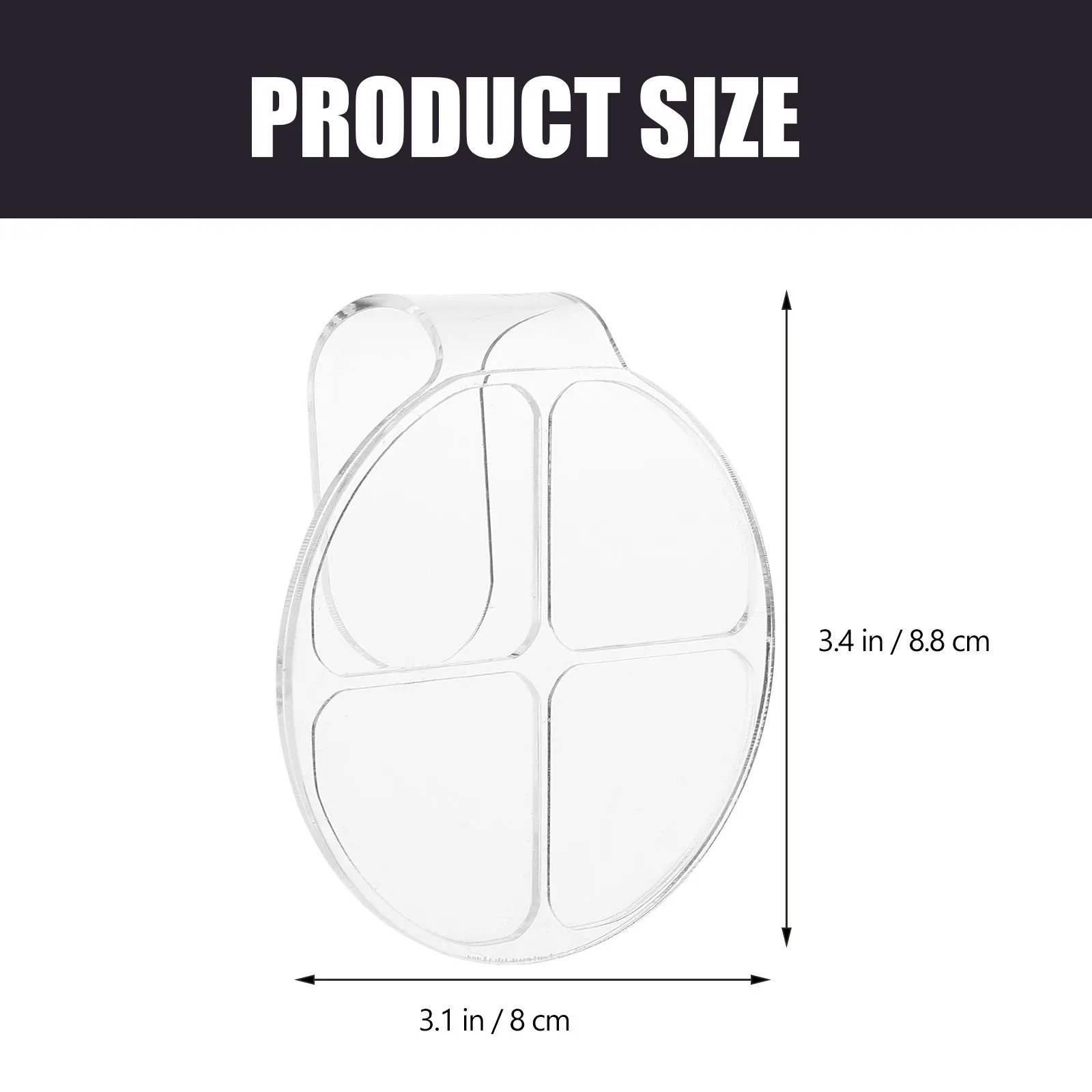 2 set Acrylic Mixing Palette 2 Sets Color Blending Tray For Makeup Nail Art Foundation Lipstick Spatula Tool Kit - view 4