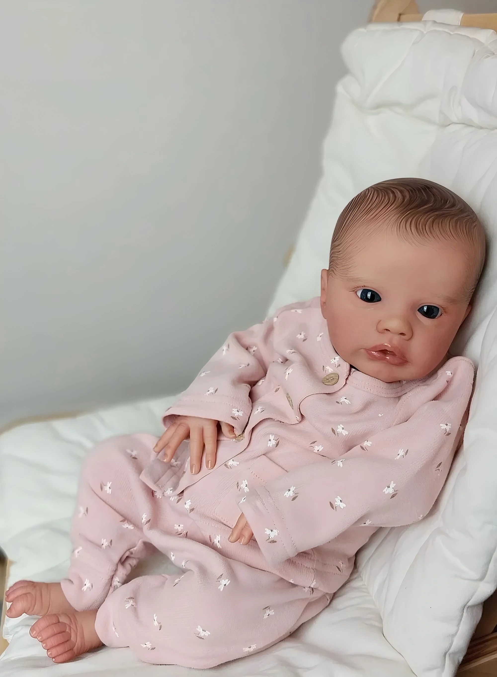 NPK 19inch Primrose Awake Pre-Painted Reborn Doll - Cute Lifelike Soft Touch Baby Doll