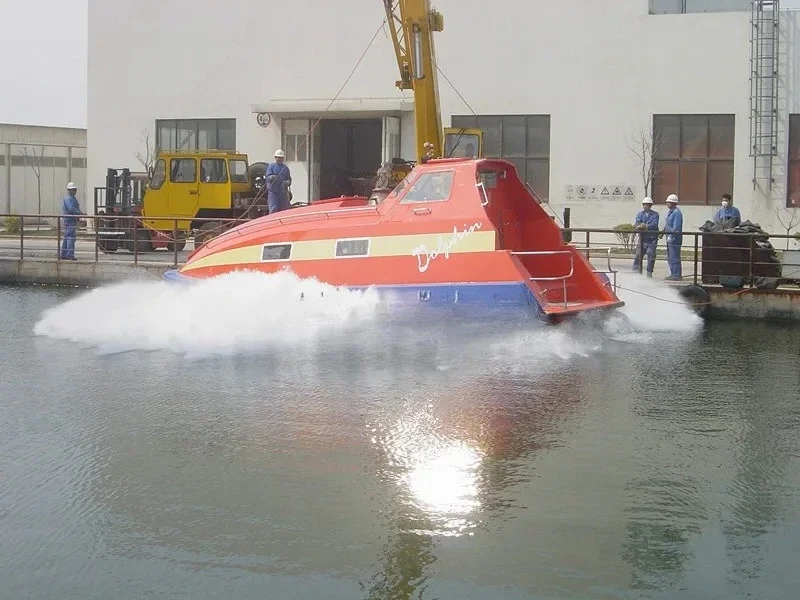 Barco de resgate de emergência marinho Solas Barco de vida de queda livre Barco de vida parcialmente fechado