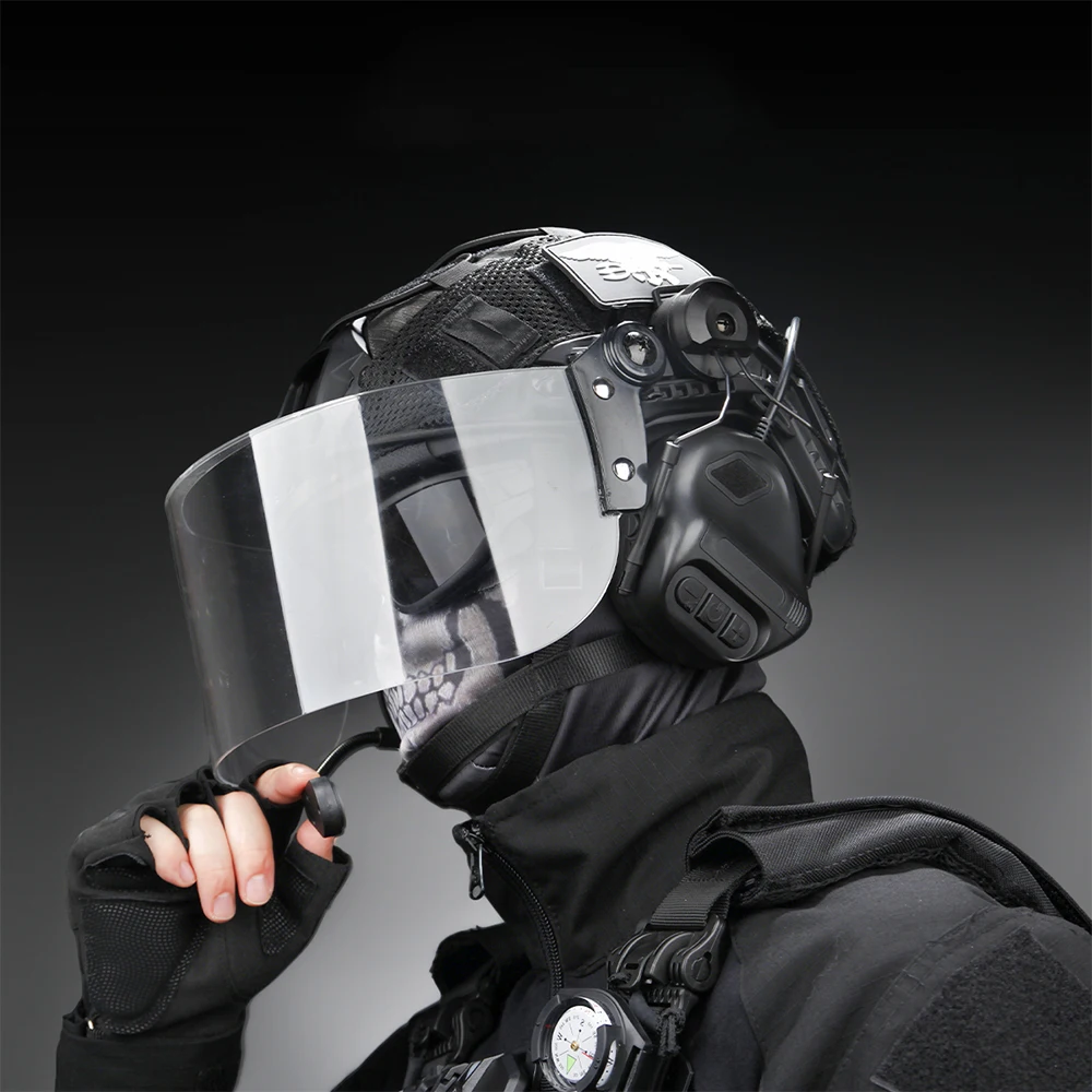 

Fast Tactical Helmet Set Pc Anti-Riot Goggles Communication Headset Cod Skull Mask Military Goggles For Airsoft Special Forces