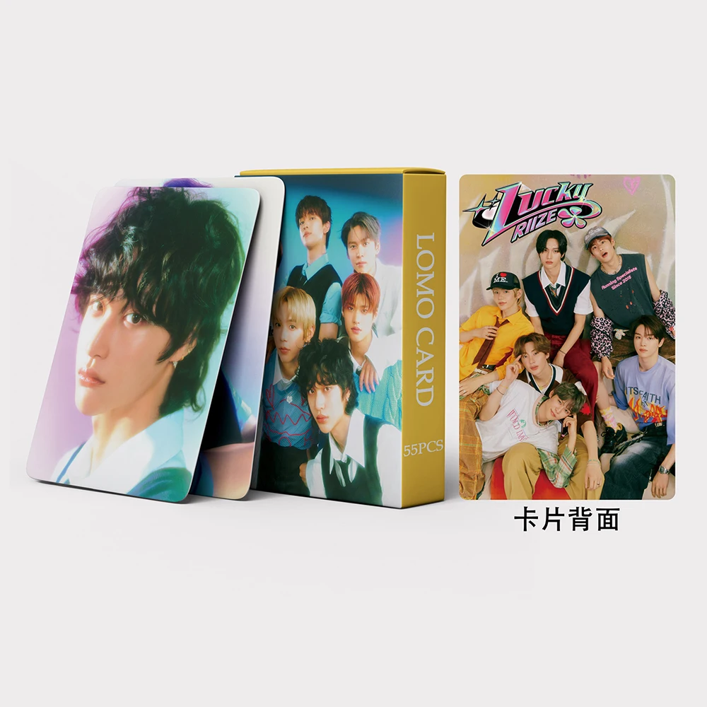 RIIZE Kpop Photo Photocard, obter uma guitarra Lomo Card, presente para fãs, recém-chegados, 55pc set