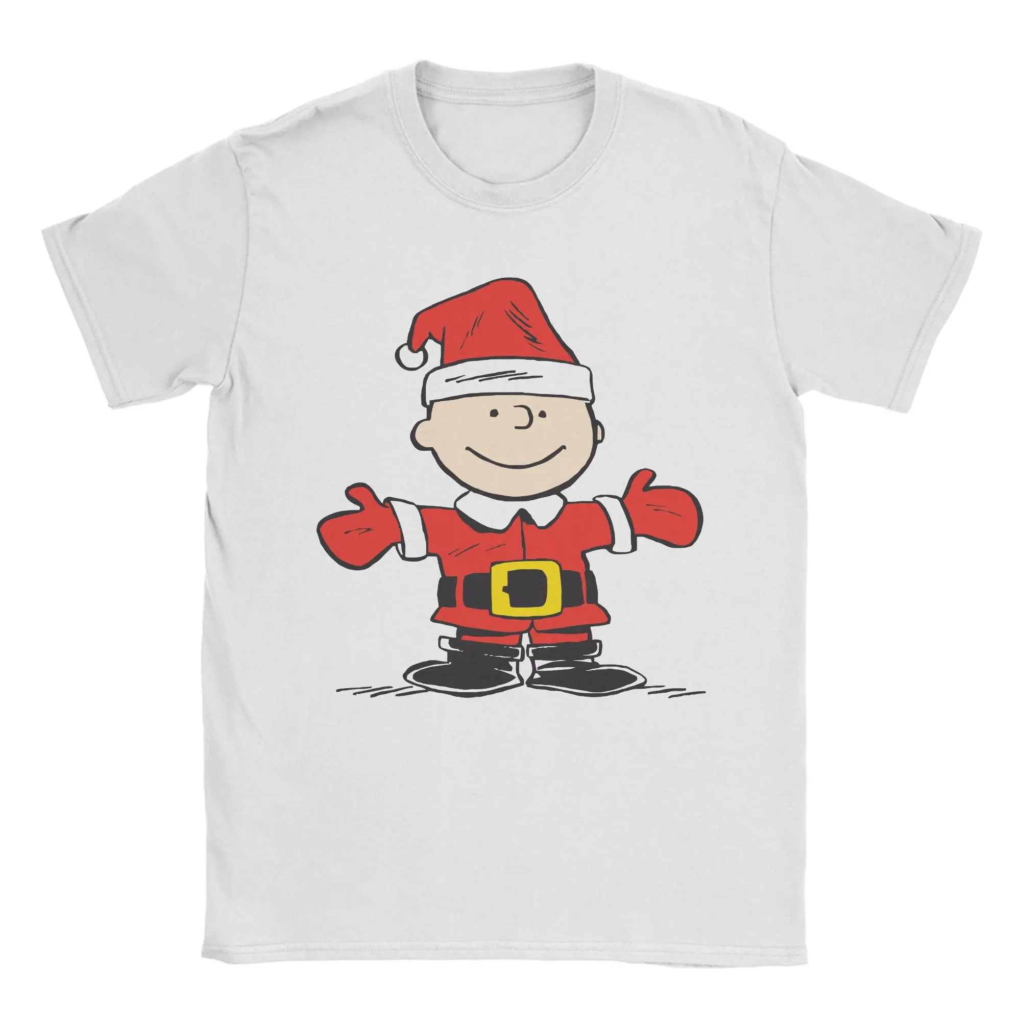 الرجال تي شيرت سنوبي الفول السوداني عيد الميلاد تشارلي براون خمر القطن الخالص تيز قصيرة الأكمام تي شيرت الياقة المستديرة الملابس #1