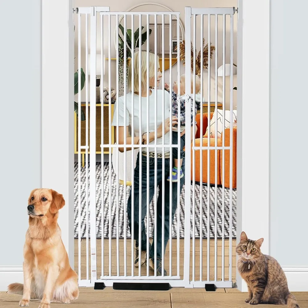 

71 Inch Extra Tall Cat Pet Gate Baby Gates, Adjustable 29.13" and 45.63" Wide, Swing Safety Pet Gates Child Gate, Fence