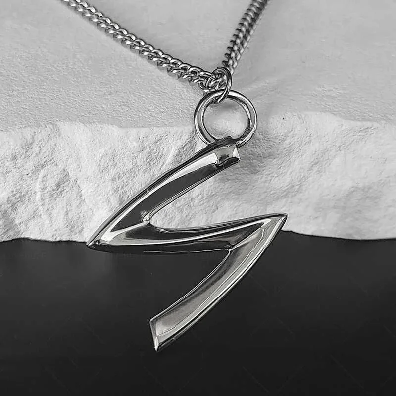Game Love and Deepspace Sylus Cosplay Necklace Alloy Unisex Punk Gothic Double Layered Pendant Choker Chain Accessories Props image 4