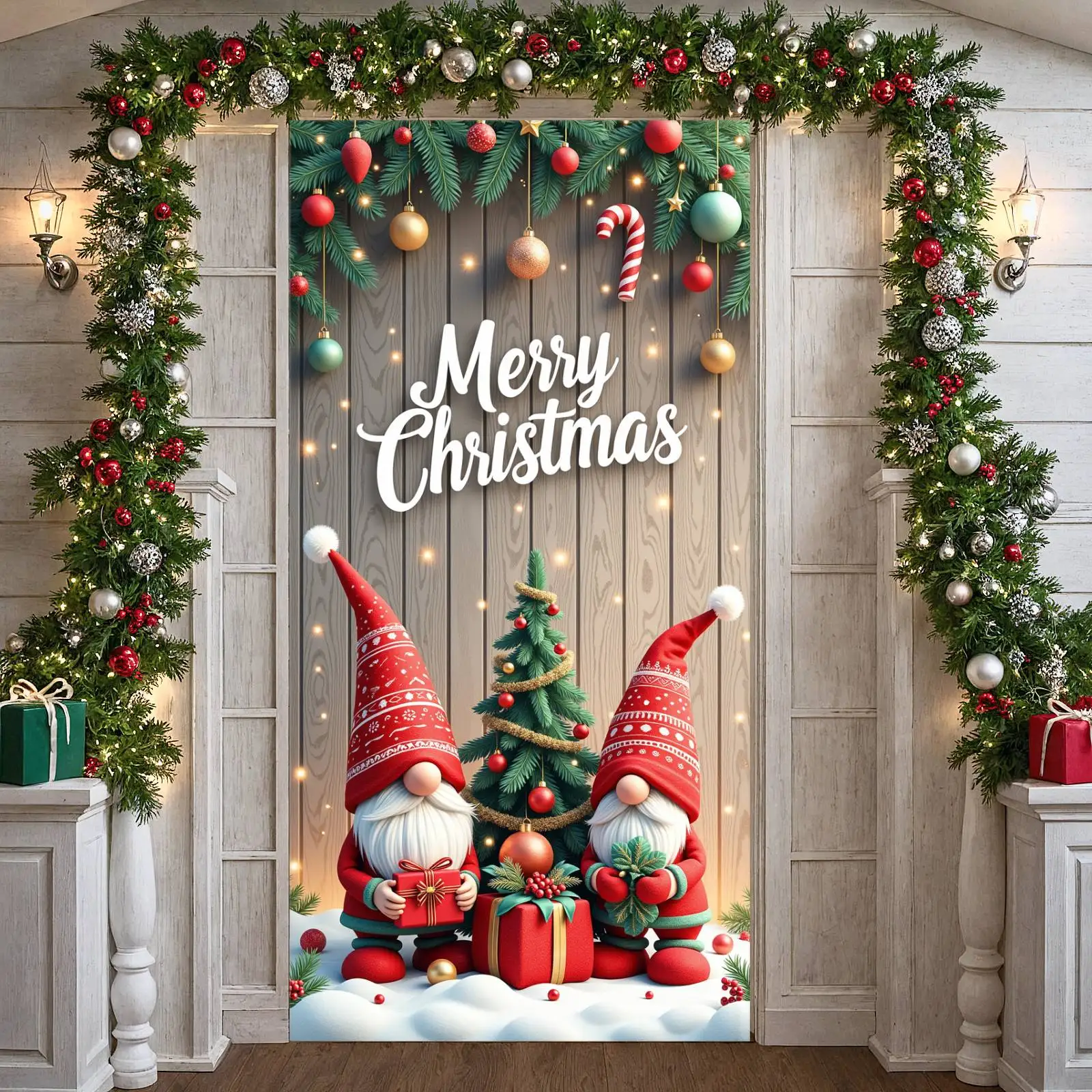 Winter Backdrop Snowflakes Christmas Banner Merry Christmas Backdrop Christmas Tree For Winter Gathering Xmas Event Festive