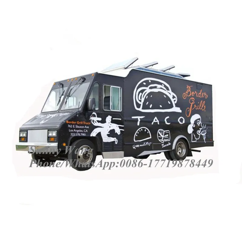Classic Vintage Street Electric Food Truck Trailer Mobile Kitchen Vending Machine Snack Coffee Hot Dog Fast Food Cart