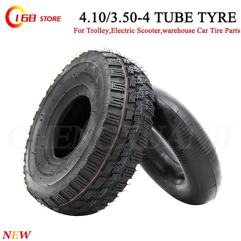 4.10-4 Luftreifen 4.10/3.50-4 Schlauch-Außenreifen für 49 cc Mini Quad Dirt Bike Scooter ATV Buggy Passend für alle Modelle 4 Zoll 4 Zoll Reifen