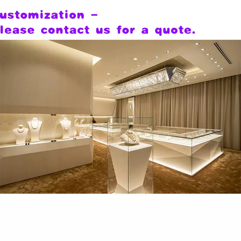 

custom.Modern Luxury Jewelry Showroom Counter Design Jewelry Display Cabinet Store Furniture Showcase