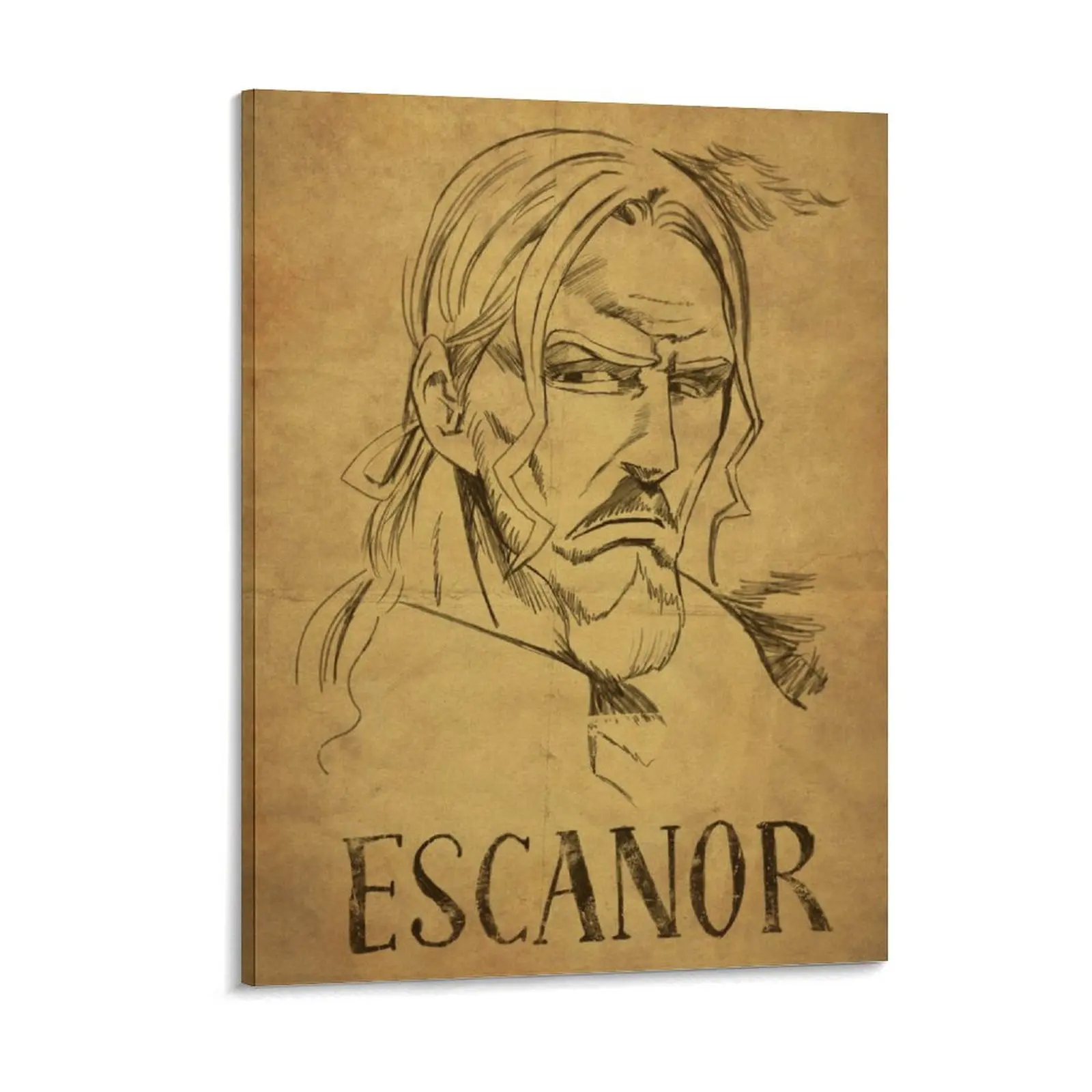 Escanor Wanted Canvas Painting Garage Club Poster Merlin King Gowther Diane Meliodas Wanted Framed Wall Paintings
